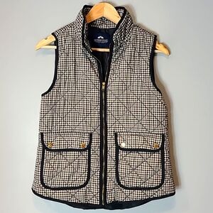British Khaki Checkered Quilted Vest